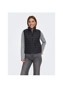 Only, Damen, Steppweste &raquo;ONLTAHIA LW QUILTED WAISTCOAT OTW CC OTW&laquo; leicht gl&auml;nzende Oberfl&auml;che, Black, L, Black, Puffer-Weste von Only