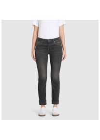 MAC, Damen, Slim-fit-Jeans &raquo;RICH SLIM&laquo; mit Stretch, fancy brown black, L&auml;nge 28, 42 -L&auml;nge 28, fancy brown black, Slim-Fit Jeans von MAC