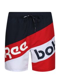 Reebok, Damen, Badeshorts &raquo;Ryan&laquo; gestreift, mit Kordelzug und elastischem Bund, mit Logo, mit Taschen, navy/red/whi, N-Gr, XL (50/52) -N-Gr, navy/red/