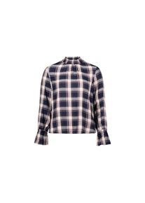 Zero, Damen, Klassische Bluse &raquo;Bluse mit R&uuml;schen&laquo;, Dark BlueBeige, 42, Dark BlueBeige, Passform: Figurbetont