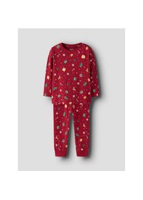 name it , Kinder , Schlafanzug »NMNVISMAS LS NIGHTSET« Set, 2 Stk. tlg. , Jester Red AOP:Xmas AOP Red , 98 , 98 , Schlafanzug von name it für...