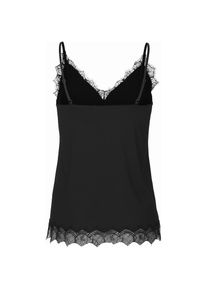 rosemunde, Damen, Unterhemd &raquo;Billie Strap Top&laquo; Vintage-Spitzenbesatz an Ausschnitt und Saum, feminin, Polyestermix, black, 42, black, Spitzenoberteil 