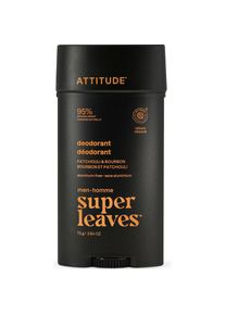 Attitude, Deo, Natürliches Herren-Deodorant Super Leaves Patchouli & Bourbon (Deodorant) 75 g (Stick)