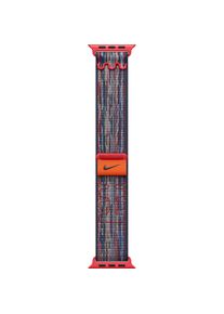 Apple Nike Sport Loop (46 mm, Nylon), Uhrenarmband, Blau, Rot