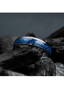 Holzkern Sumo Ring Tungsten und Lapislazuli