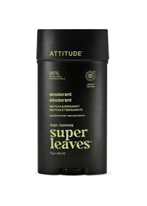 Attitude, Deo, Natürliches Deodorant für Herren Super Leaves Matcha & Bergamot (Deodorant) 75 g