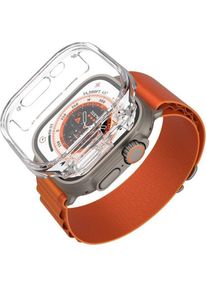 Fixed Koffer mit Schutzglas Apfel Watch Ultra 49 mm/Ultra 2 49 mm, transparent, Smartwatch