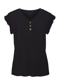 Lascana Dames Blouseshirt in crème, zwart ,maat 36/38, Witt, 95% Viscose, 5% Elastan