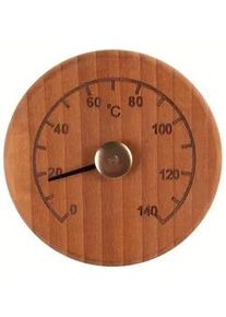 Saunathermometer Erlenholz , Braun , Holz , 13.5x13x1 cm , Freizeit, Wellness, Sauna