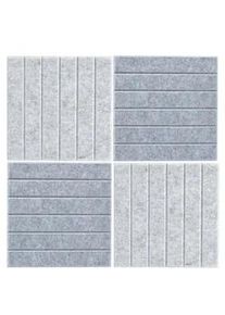 zeller Filztafeln 30/30 cm 4er-Set , Grau , Textil , 30x1x30 cm , Dekoration, Magnettafeln & Pinnwände
