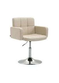 CLP Sessel Lederlook creme , Creme , Textil , 58x80x48 cm , Wohnzimmer, Sessel, Polstersessel