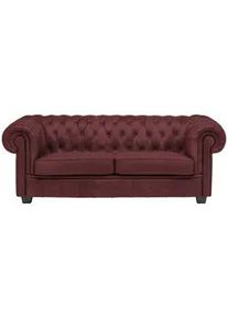 Landscape Chesterfield-Sofa , Bordeaux , Textil , Kiefer , vollmassiv , Vintage , Füllung: Polyetherschaumkern , 206x76.5x96 cm , Fsc, Made in Eu , Typenauswahl, Lederauswahl, Stoffauswahl, Rücken echt , Wohnzimmer, Sofas & Couches, Sofas, Textilsofas