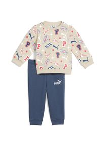 Puma, Jungen, Skijacke, MINICATS AOP Crew Set FL INF (86), Weiss, 86