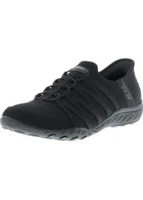 Skechers, Damen, Sneakers, 100593/BBK Breathe-Easy-Roll-With-Me Damen Sneaker Turnschuhe Slipper VEGAN schwarz, Schwarz, (40)