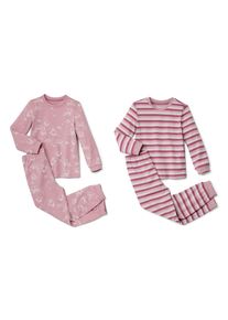 Tchibo - 2 Kinder-Pyjamas - Unisex - Gr. 86/92 - creme/print