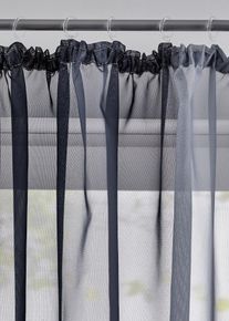 bonprix Perdea în degradeu cu poliester reciclat, la pachet dublu, negru, Î/Lă: 295/144 cm