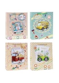 Rozette, Geschenkverpackung, 3D-Pop-Up-Tasche 26x32x10cm Rosettenmix (Geschenktüte, 1 x)