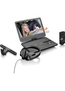 Lenco Dvp-1010 (Tragbarer DVD-Player), Bluray Player + DVD Player, Schwarz