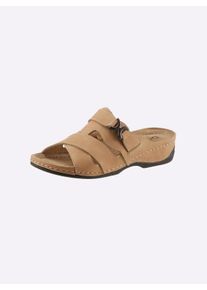 Waldläufer Damen Pantolette in camel ,Größe 41, Witt, 100% Nubukleder