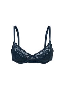 Tchibo - Biustonosz na fiszbinach z koronką - dla pań - rozmiar 80B - kolor: niebieski