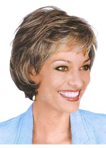 Damen Per&uuml;cke Petra in grau-blond ,Gr&ouml;&szlig;e 0, WITT, 100% Sonstiges