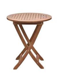 Gardenson Gartentisch , Naturfarben , Holz , Akazie , massiv , rund , eckig , 65x1x65 cm , FSC 100% , klappbar , Gartenmöbel, Gartentische