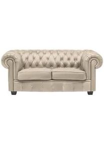 Landscape Chesterfield-Sofa , Creme , Textil , Kiefer , vollmassiv , 180x76.5x96 cm , Fsc, Made in Eu , Typenauswahl, Lederauswahl, Stoffauswahl, Rücken echt , Wohnzimmer, Sofas & Couches, Sofas, Textilsofas