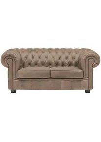 Landscape Chesterfield-Sofa , Hellbraun , Textil , Kiefer , vollmassiv , Vintage , 180x76.5x96 cm , Fsc, Made in Eu , Typenauswahl, Lederauswahl, Stoffauswahl, Rücken echt , Wohnzimmer, Sofas & Couches, Sofas, Textilsofas