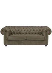 Landscape Chesterfield-Sofa , Schlammfarben , Textil , Kiefer , vollmassiv , Vintage , Füllung: Polyetherschaumkern , 206x76.5x96 cm , Fsc, Made in Eu , Typenauswahl, Lederauswahl, Stoffauswahl, Rücken echt , Wohnzimmer, Sofas & Couches, Sofas, Textilsofas