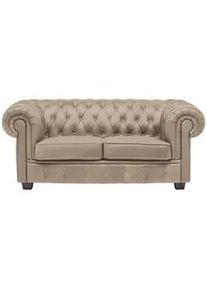 Landscape Chesterfield-Sofa , Beige , Textil , Kiefer , vollmassiv , 180x76.5x96 cm , Fsc, Made in Eu , Typenauswahl, Lederauswahl, Stoffauswahl, Rücken echt , Wohnzimmer, Sofas & Couches, Sofas, Textilsofas