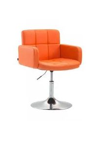 CLP Sessel Lederlook orange , Orange , Textil , 58x80x48 cm , Esszimmer, Stühle, Esszimmerstühle, Armlehnenstühle