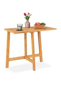 Relaxdays Klapptisch , Hellbraun , Holz , 80x73x50 cm , Balkonmöbel, Balkontische