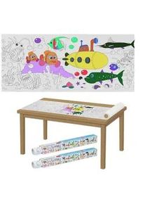 Relaxdays 2Xausmaltischdecke , Multicolor , Papier , Wasser/Strand/Meer , 38x4x4 cm , unisex , Spielzeug, Kinderspielzeug, Malen & Basteln