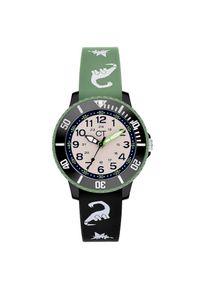 Cool Time , Jungen , Quarzuhr »The Cool New Dino« Armbanduhr, Silikonarmband, Kinderuhr, Junge, analog , khaki, schwarz , Topaktuelle Kinderarmbanduhr