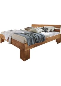 Home Affaire , Massivholzbett &raquo;Tommy, Futonbett, aus Massive FSC-zertifizierte Wildeiche, Futon Stil&laquo; hohe Belastbarkeit: 200kg je Seite,...