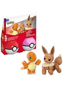 Mega , Konstruktions-Spielset »Pokémon Pokéball 2-er Pack, Evoli und Glumanda« , bunt