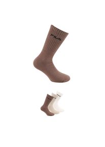 Fila , Tennissocken »UNISEX CREW TENNIS FULL TERRY SOCKS« 3 Paar tlg. mit dezentem Logoschriftzug , MOCHA MOUSSE , 39-42 , 39-42 , Unisex-Socke von...