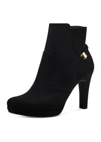 Tamaris , High-Heel-Stiefelette mit Schmuckelement an der Ferse , schwarz , 42 , 42 , Elegante Stiefelette mit Innenreißverschluss