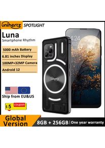 Unihertz Luna Smartphone Rhythm Ambient Light 8GB 256GB 108MP G99 Mobile Phone Night Vision Cellphones