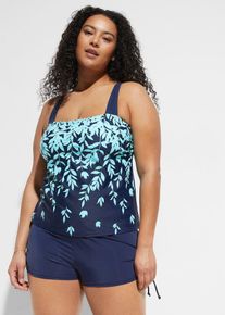 Tankini con pantaloncini (set 2 pezzi), Blu, Taglia 50, bonprix