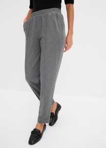 Pantaloni con elastico in vita e piega cucita, Grigio, Taglia 42/44 (S), bonprix