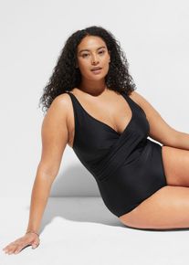 Costume intero con effetto modellante leggero, Nero, Taglia 50, bonprix