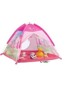 Relaxdays Spielzelt Mädchen , Pink , Kunststoff, Textil , 118x115 cm , Spielzeug, Kinderzelte