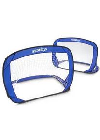 Relaxdays 2Xfussballtor , Blau , Textil , 120x80 cm , Freizeit & Co, Sport & Fitness