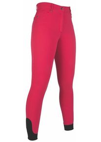 HKM 5 Pockets Style Reithose, Silikon Vollbesatz, pink, 176
