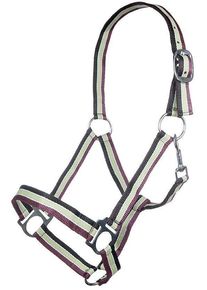 HKM Genf Halfter, schwarz/apfelgrün/rot, Warmblut