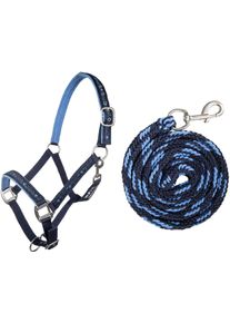 HKM Stars Halfter, dunkelblau/babyblau, Pony