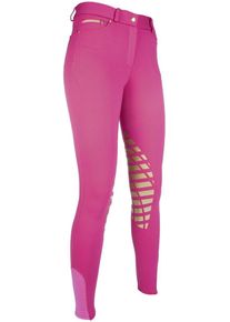 HKM Soft Reithose mit Silikon-Kniebesatz, pink, 44