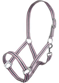 HKM Linz Halfter, schwarz/grau/weiß/rot, Shetty