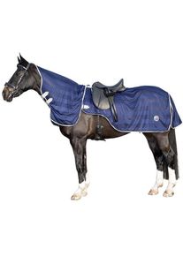 HKM Fliegenausreitdecke, abnehmbares Halsteil, dunkelblau, 95